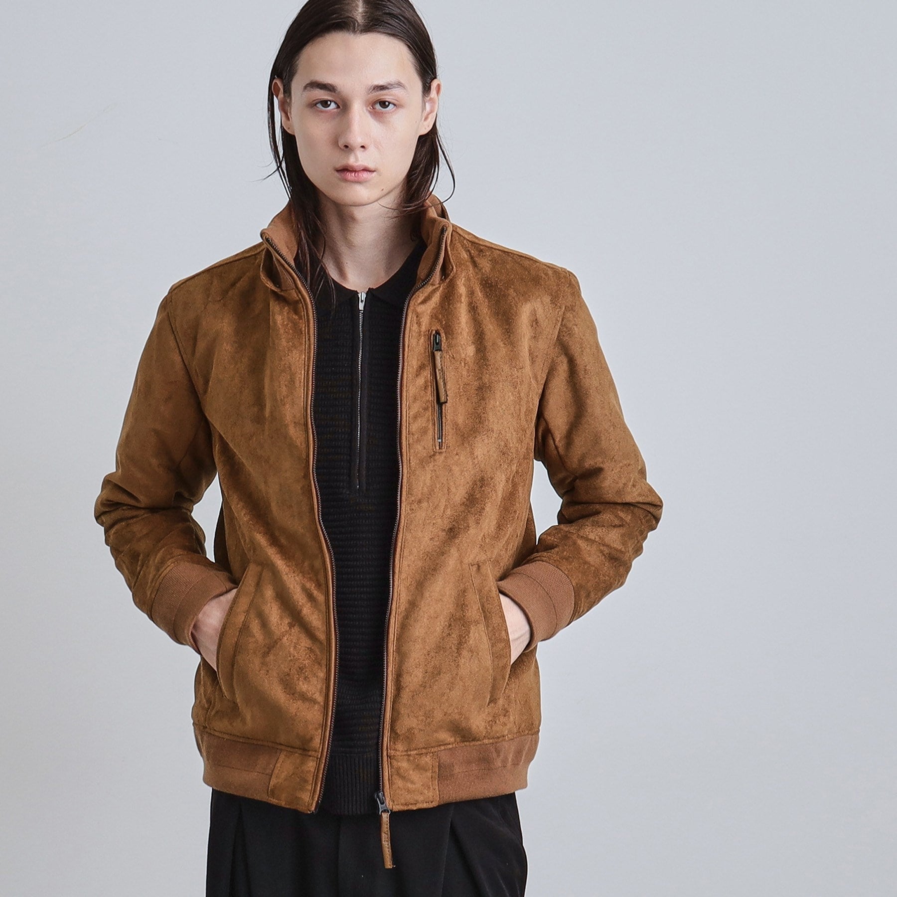 ティーケー タケオ キクチ tk.TAKEO KIKUCHI 中綿スエードキルトフードブルゾン (キャメルブラウン(041)) キャメルブラウン(041)