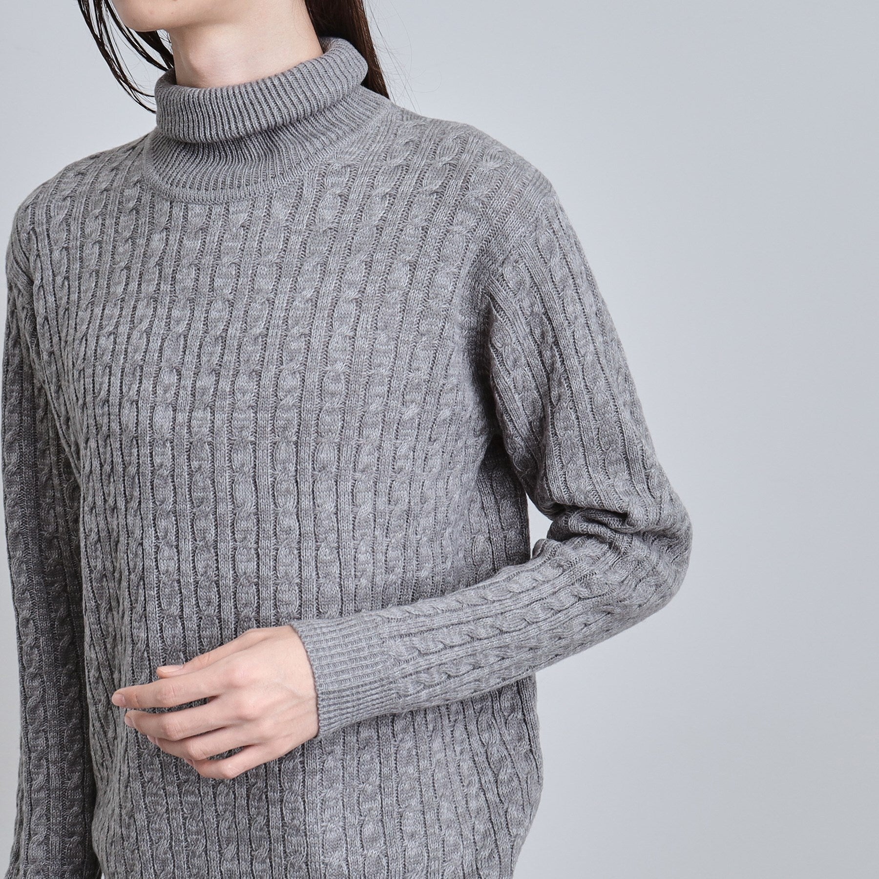 ティーケー タケオ キクチ tk.TAKEO KIKUCHI ケーブルタートルニット (ブラウン(044)) ブラウン(044)