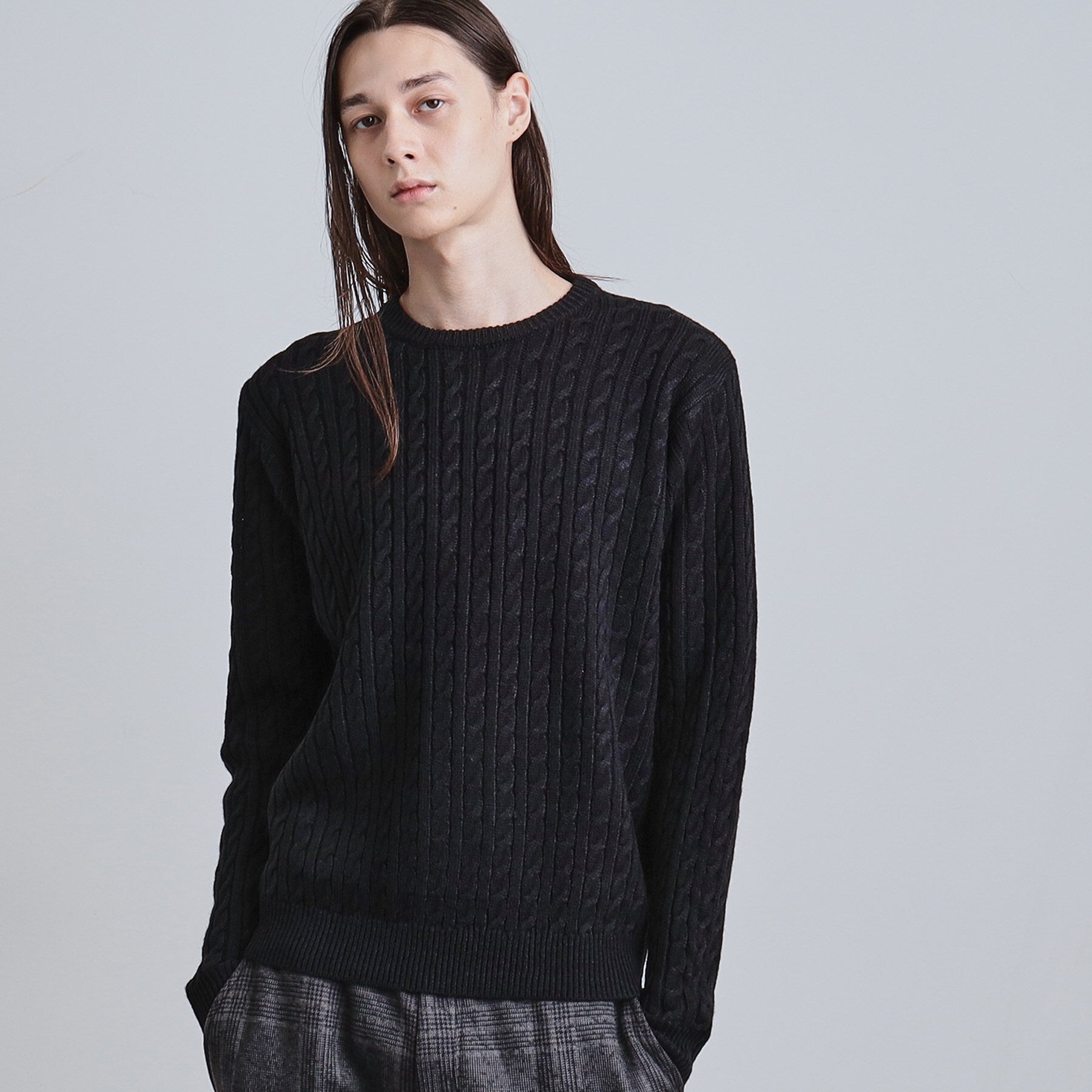 ティーケー タケオ キクチ tk.TAKEO KIKUCHI ケーブルクルーネックニット (オフホワイト(003)) オフホワイト(003)