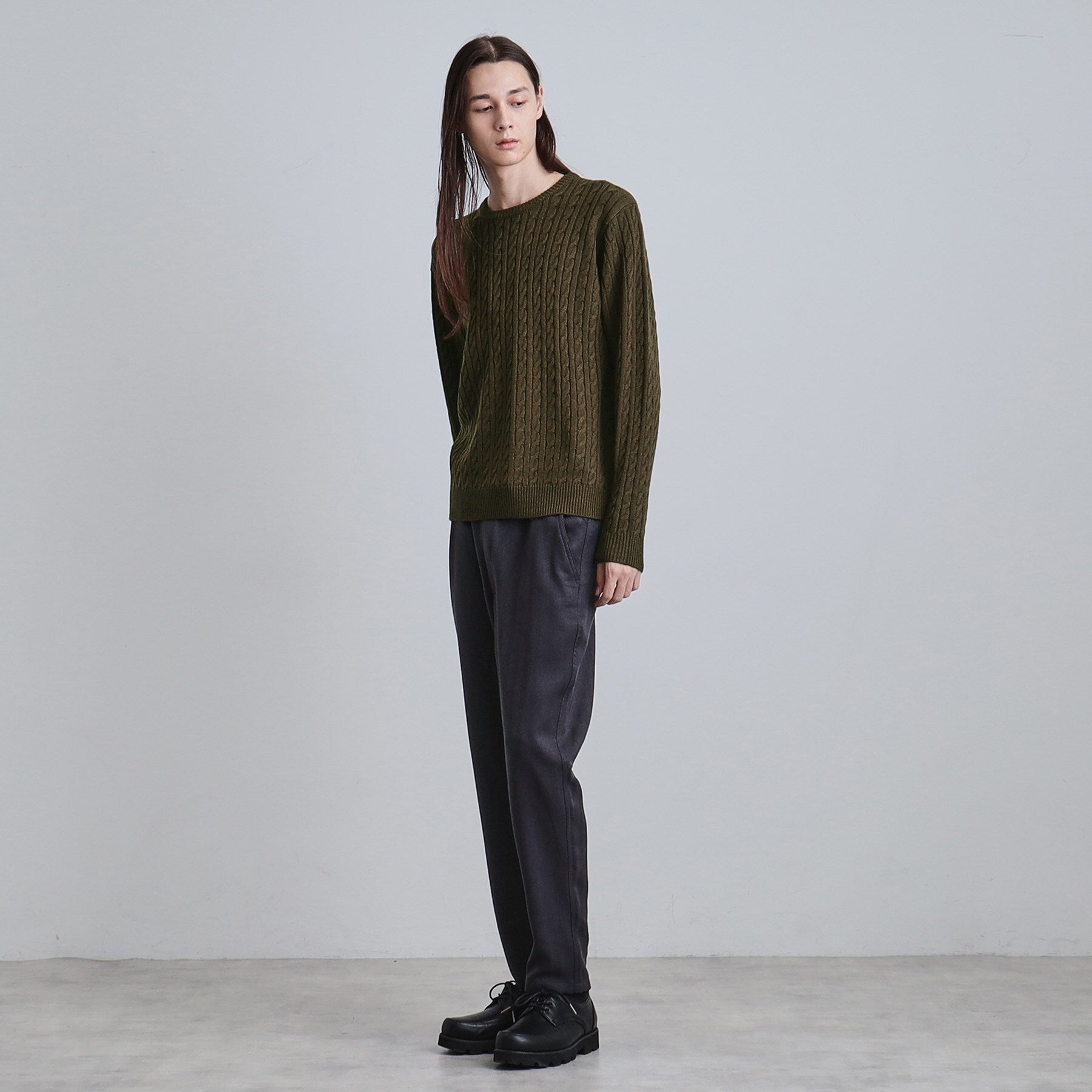 ティーケー タケオ キクチ tk.TAKEO KIKUCHI ケーブルクルーネックニット (オフホワイト(003)) オフホワイト(003)