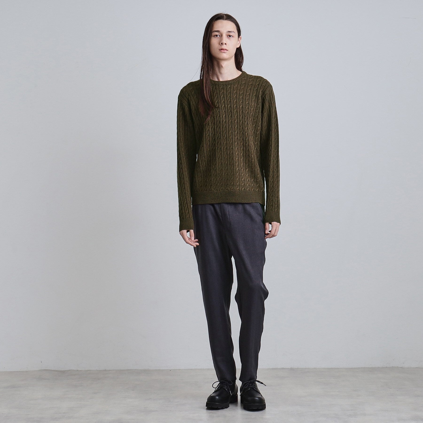 ティーケー タケオ キクチ tk.TAKEO KIKUCHI ケーブルクルーネックニット (オフホワイト(003)) オフホワイト(003)