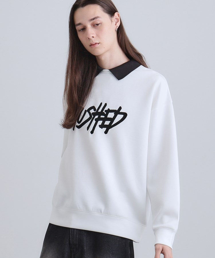 ティーケー タケオ キクチ tk.TAKEO KIKUCHI レタードエンブロレイヤーカラーカットソー (ホワイト(001)) ホワイト(001)