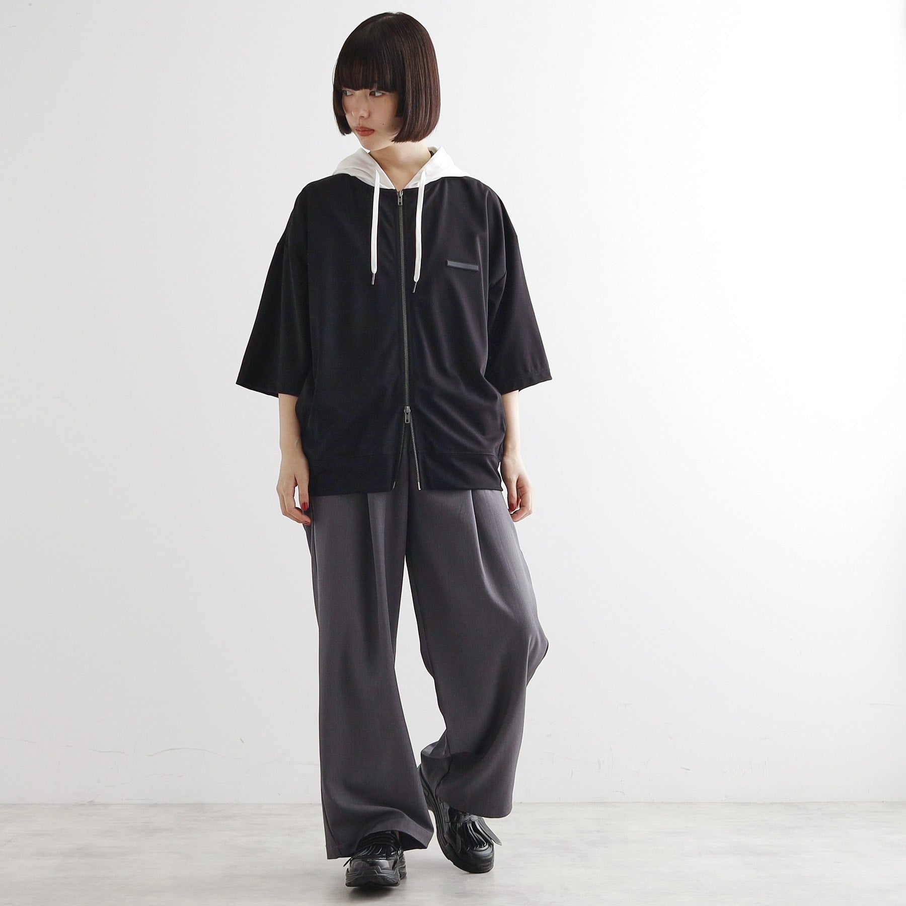 ティーケー タケオ キクチ tk.TAKEO KIKUCHI オーバージップパーカー (ホワイト(501)) ホワイト(501)