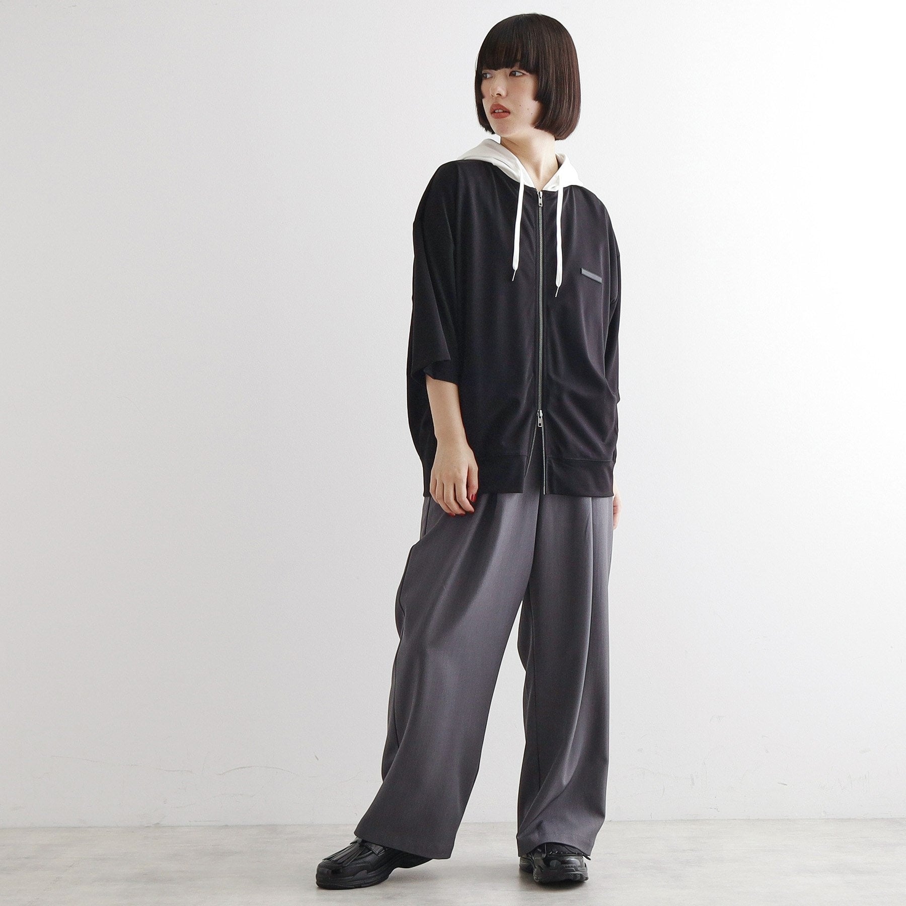 ティーケー タケオ キクチ tk.TAKEO KIKUCHI オーバージップパーカー (ホワイト(501)) ホワイト(501)