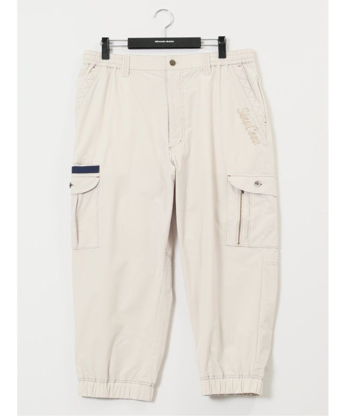 【大きいサイズ】シナコバ/SINA COVA ストレッチ 8分丈カーゴパンツ (ベージュ) メンズ パンツ ボトム ストレッチ カジュアル ビジネス 通勤 仕事 ベージュ