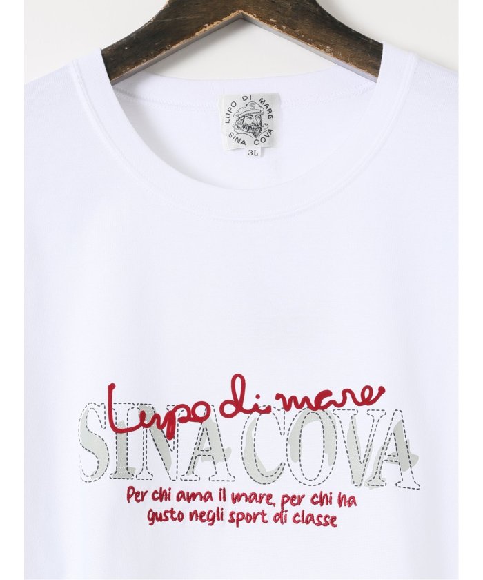 グランバック GRAND-BACK 【大きいサイズ】シナコバ/SINA COVA 綿 シルケット クルーネック 半袖 Tシャツ (白) 白