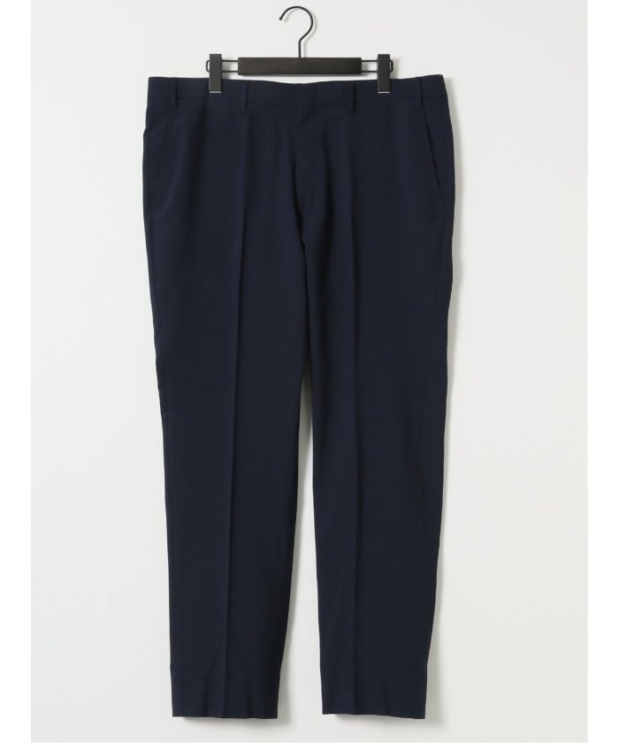 グランバック GRAND-BACK 【大きいサイズ】コルゴス/COLGOS ストレッチ ウォッシャブル ノータック パンツ (紺) 紺