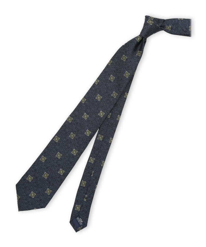 ファットゥーラ/FATTURA シルク撥水加工 レギュラータイ 8.0cm幅 (ワイン) 紺