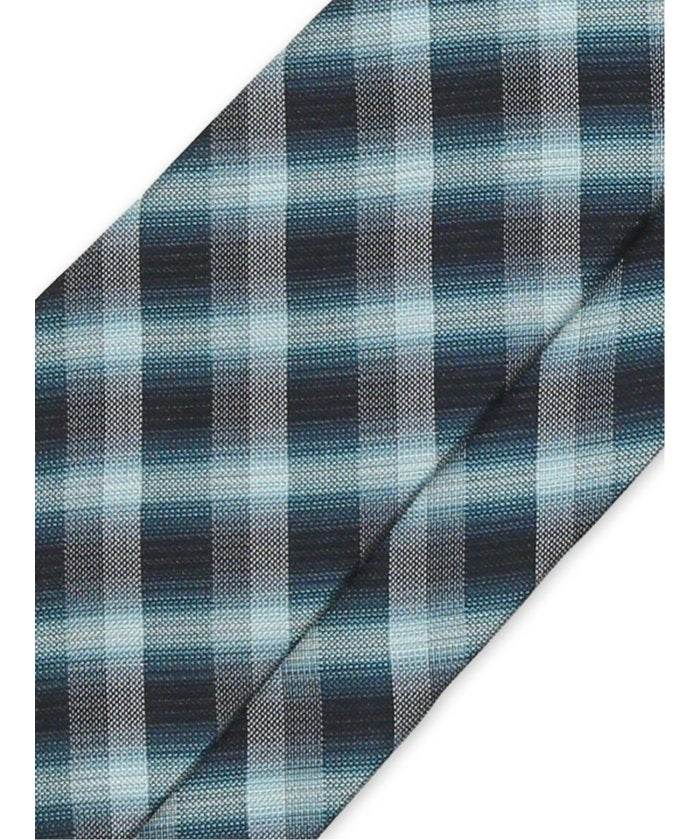 エムエフエディトリアル m.f.editorial セッテピエゲ シルクチェック柄 レギュラータイ 8cm幅 (黒) 黒