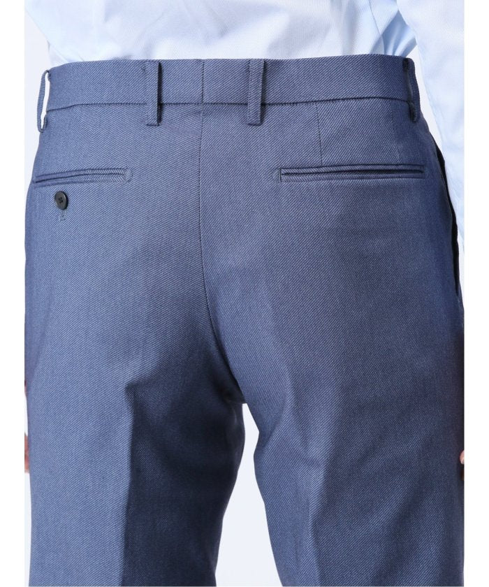 エムエフエディトリアル m.f.editorial スーパーストレッチ スリムフィット ノータックスラックス カルゼブルー メンズ パンツ ボトム ストレッチ 伸びる カジュアル ビジネス 通勤 仕事