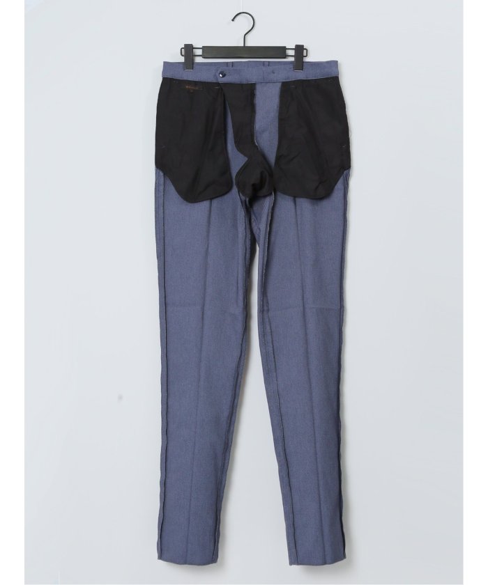 エムエフエディトリアル m.f.editorial スーパーストレッチ スリムフィット ノータックスラックス カルゼブルー メンズ パンツ ボトム ストレッチ 伸びる カジュアル ビジネス 通勤 仕事