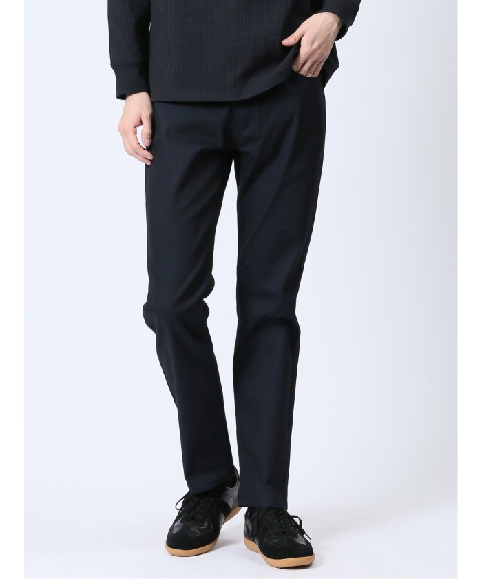 クロスストレッチ スリムチノパンツ ソラーロ (グレー) メンズ パンツ ボトム ストレッチ カジュアル ビジネス 通勤 仕事 紺