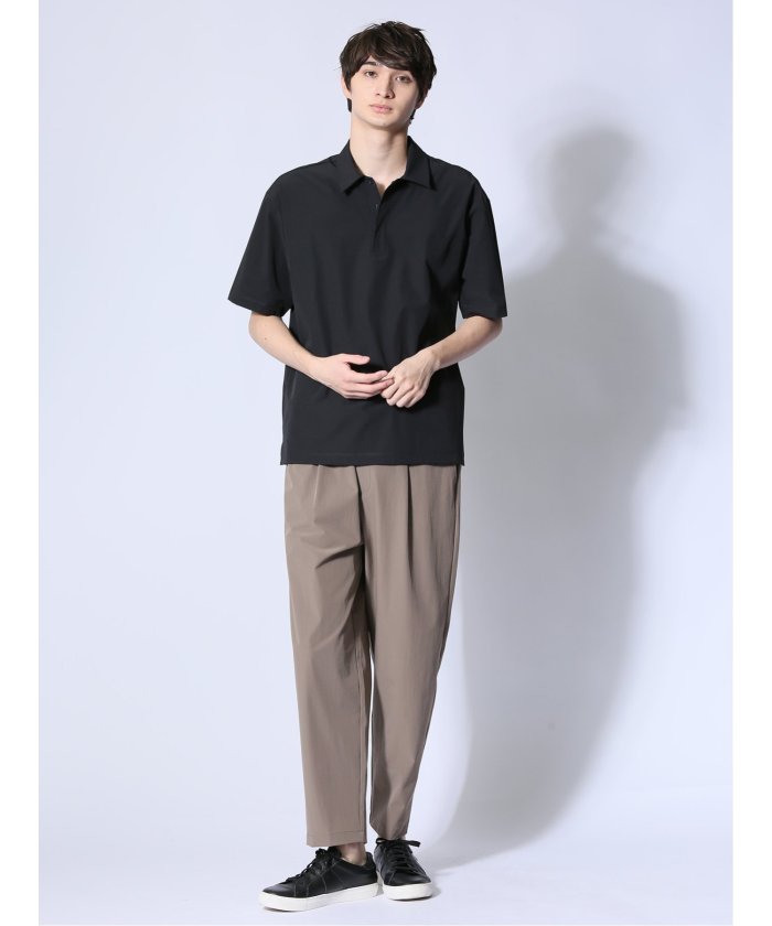 エムエフエディトリアル m.f.editorial circle motion NPU ポロシャツ(セットアップ可能) (黒) メンズ ポロシャツ カットソー ワイシャツ カジュアル インナー ビジネス ギフト プレゼント ゴルフ 通勤 仕事 黒