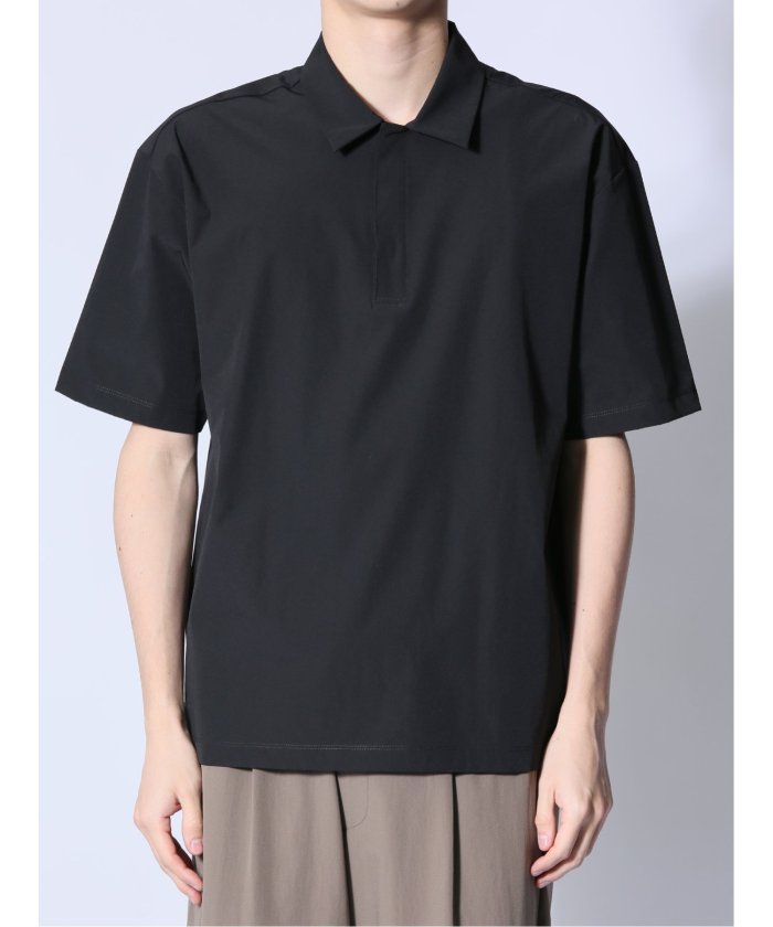 エムエフエディトリアル m.f.editorial circle motion NPU ポロシャツ(セットアップ可能) (黒) メンズ ポロシャツ カットソー ワイシャツ カジュアル インナー ビジネス ギフト プレゼント ゴルフ 通勤 仕事 黒