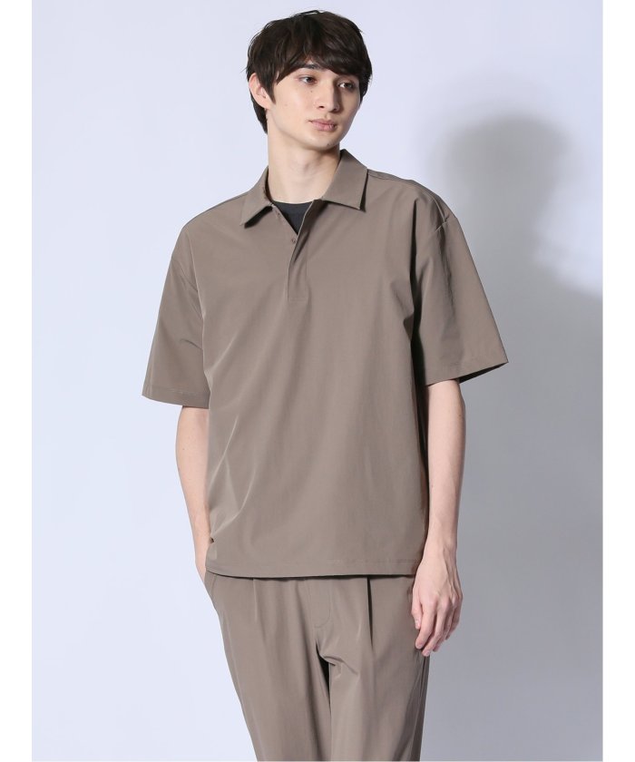 エムエフエディトリアル m.f.editorial circle motion NPU ポロシャツ(セットアップ可能) (ベージュ) メンズ ポロシャツ カットソー ワイシャツ カジュアル インナー ビジネス ギフト プレゼント ゴルフ 通勤 仕事 ベージュ