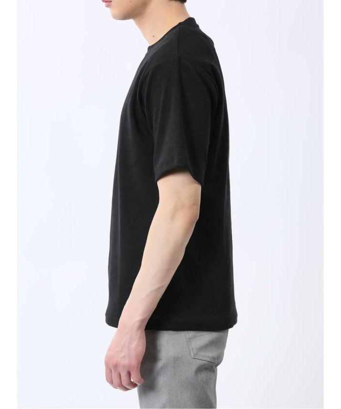 ジャガード クルーネック半袖Tシャツ (白) メンズ Tシャツ カットソー カジュアル インナー トップス ギフト プレゼント 白