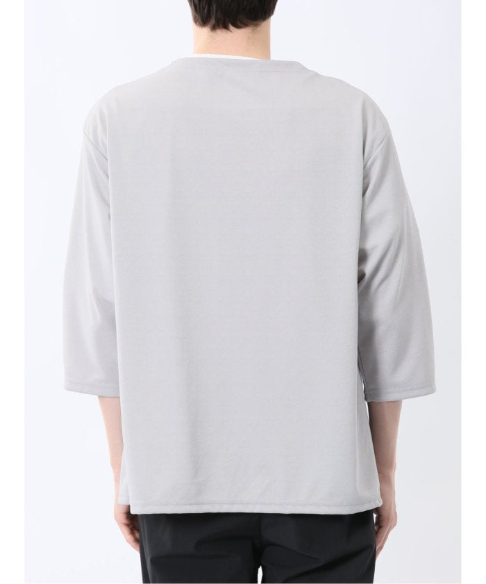 カウラ/Kaule 7分袖カーディガン&半袖Tシャツ アンサンブル (グレー) メンズ シャツ カジュアル トップス インナー ギフト プレゼント ライトアウター カーディガン アウター グレー