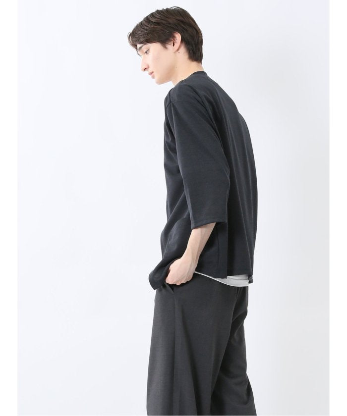 カウラ/Kaule 7分袖カーディガン&半袖Tシャツ アンサンブル (グレー) メンズ シャツ カジュアル トップス インナー ギフト プレゼント ライトアウター カーディガン アウター グレー