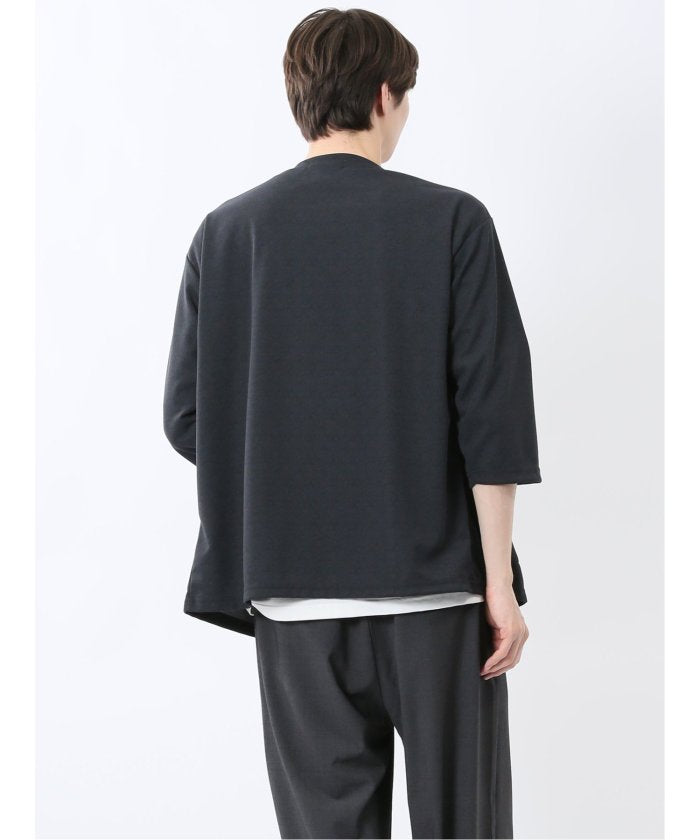 カウラ/Kaule 7分袖カーディガン&半袖Tシャツ アンサンブル (グレー) メンズ シャツ カジュアル トップス インナー ギフト プレゼント ライトアウター カーディガン アウター グレー