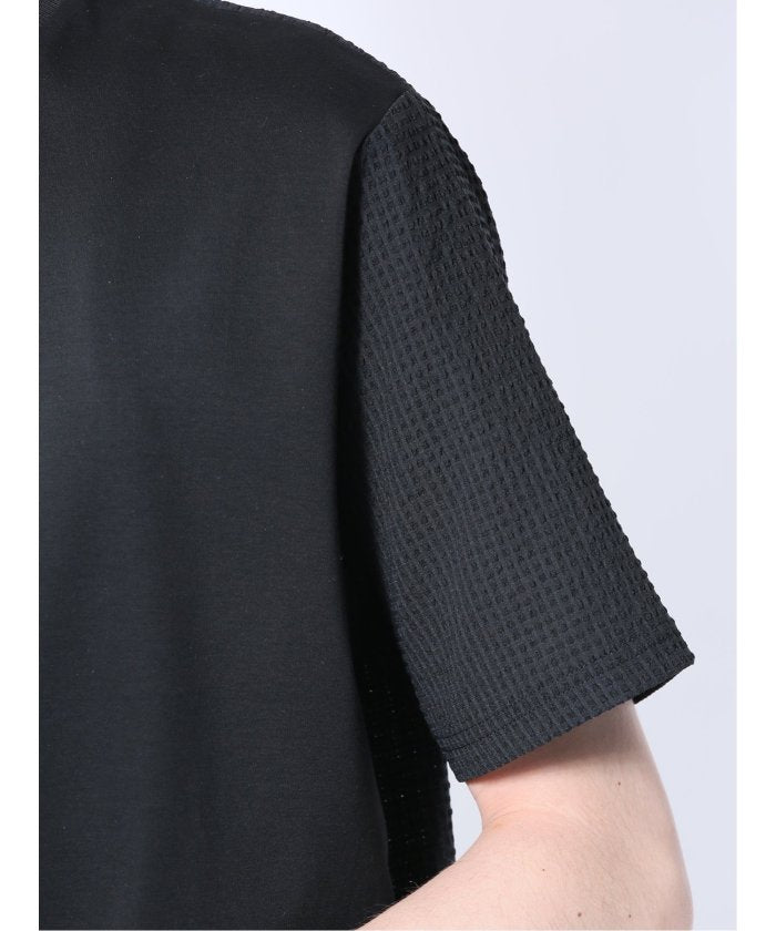 circle motion Air クルー半袖Tシャツ(セットアップ可能) (黒) メンズ Tシャツ カットソー カジュアル インナー トップス ギフト プレゼント 黒