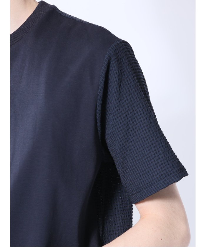 circle motion Air クルー半袖Tシャツ(セットアップ可能) (黒) メンズ Tシャツ カットソー カジュアル インナー トップス ギフト プレゼント 黒