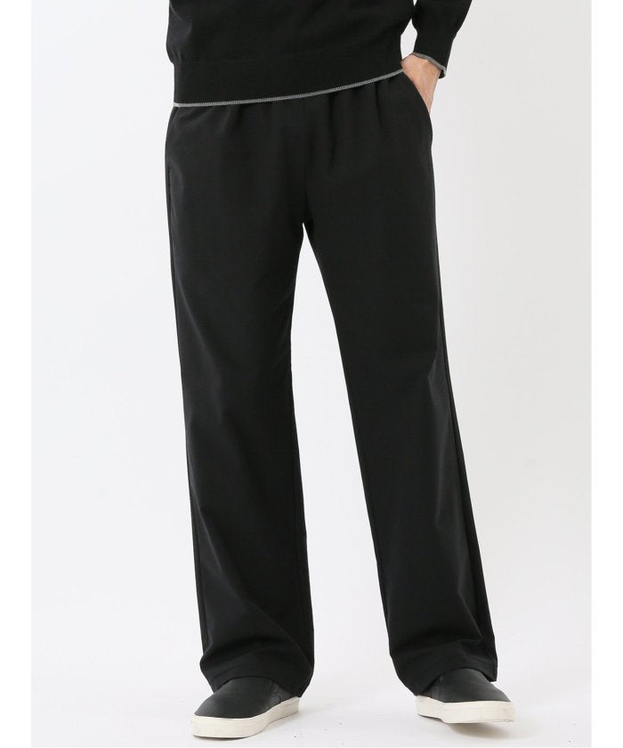 エムエフエディトリアル m.f.editorial circle motion contra ワイドストレートパンツ(セットアップ可能) (黒) 黒