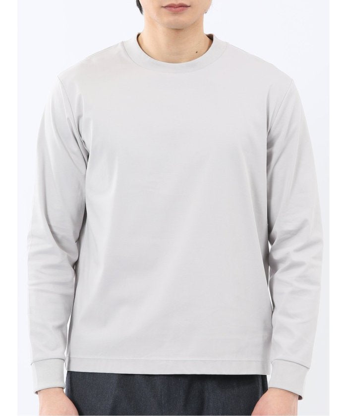 エムエフエディトリアル m.f.editorial 【DRESS T-SHIRT】シルケットスムス スロープネック 長袖Tシャツ (黒) 黒