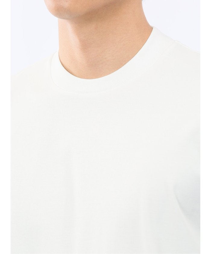 エムエフエディトリアル m.f.editorial 【DRESS T-SHIRT】シルケットスムス スロープネック 半袖Tシャツ (白) 白