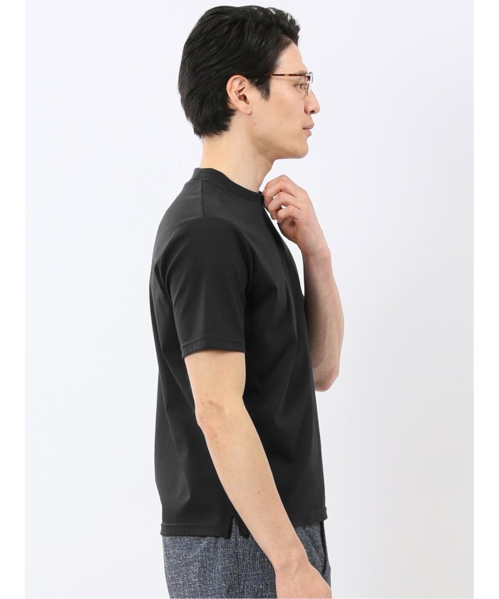 エムエフエディトリアル m.f.editorial 【DRESS T-SHIRT】シルケットスムス スロープネック 半袖Tシャツ (白) 白