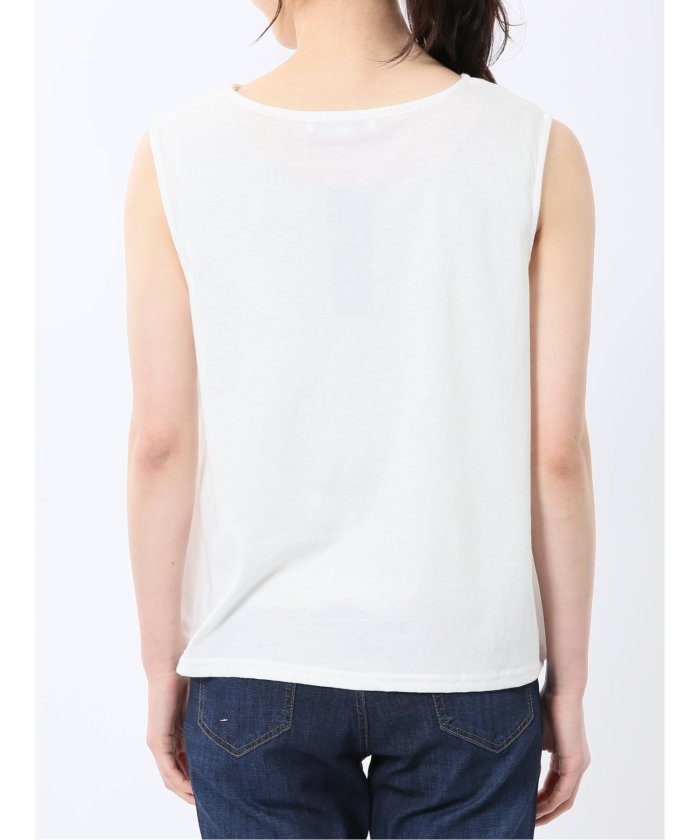 シアーニット&タンクトップ アンサンブル (サックス) 長袖 レディース シャツ カットソー トップス ブラウス カジュアル インナー ビジネス ギフト プレゼント サックス