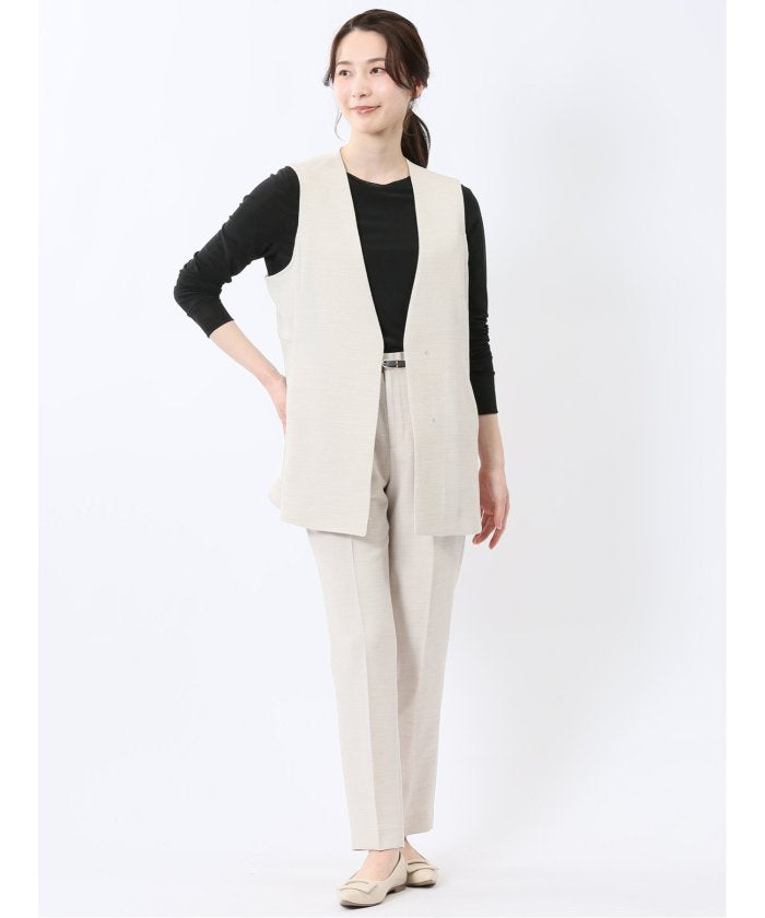 イノウェーブ/INNOWAVE マイクロチュール 長袖Tシャツ (アイボリー) 長袖 レディース シャツ カットソー トップス ブラウス カジュアル インナー ビジネス ギフト プレゼント アイボリー