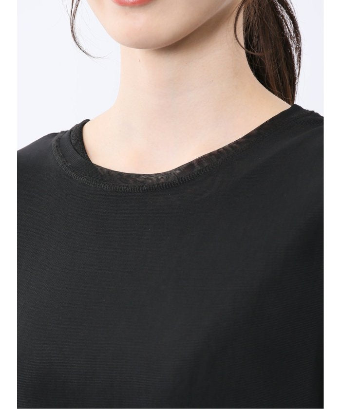 イノウェーブ/INNOWAVE マイクロチュール 長袖Tシャツ (アイボリー) 長袖 レディース シャツ カットソー トップス ブラウス カジュアル インナー ビジネス ギフト プレゼント アイボリー