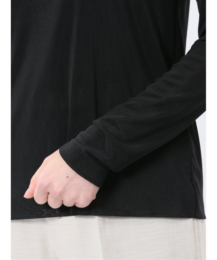 イノウェーブ/INNOWAVE マイクロチュール 長袖Tシャツ (アイボリー) 長袖 レディース シャツ カットソー トップス ブラウス カジュアル インナー ビジネス ギフト プレゼント アイボリー