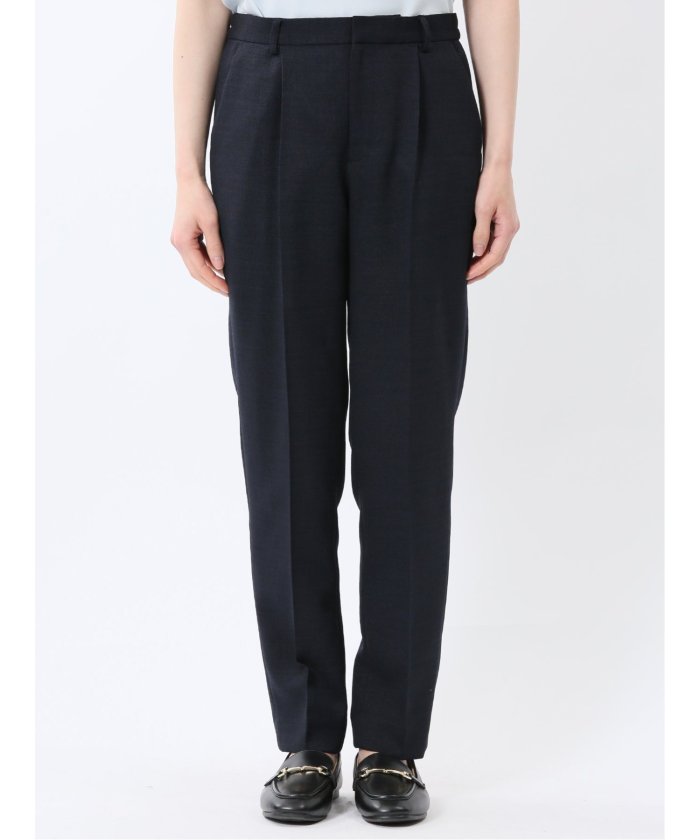 エムエフエディトリアル m.f.editorial 麻調合繊 テーパードパンツ 紺(セットアップ可能) (紺) 紺