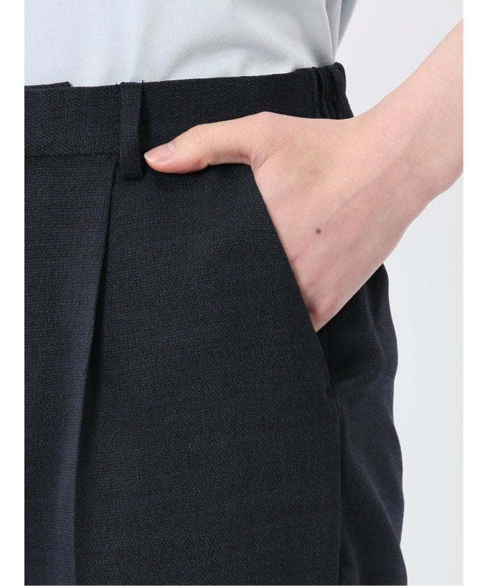 エムエフエディトリアル m.f.editorial 麻調合繊 テーパードパンツ 紺(セットアップ可能) (紺) 紺