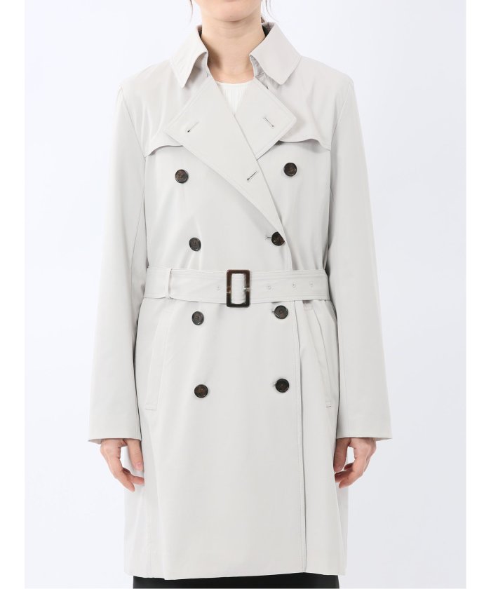 エムエフエディトリアル m.f.editorial ストレッチ 撥水 ウォッシャブル トレンチコート (紺) 紺