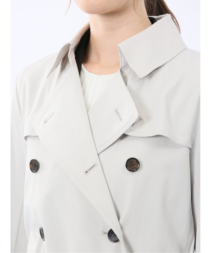 エムエフエディトリアル m.f.editorial ストレッチ 撥水 ウォッシャブル トレンチコート (紺) 紺