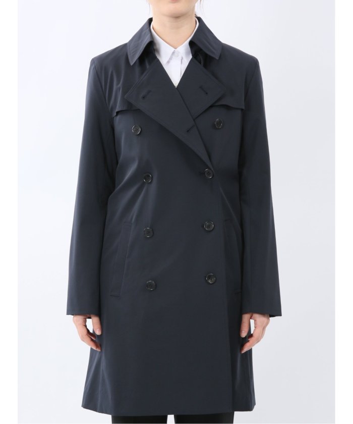 エムエフエディトリアル m.f.editorial ストレッチ 撥水 ウォッシャブル トレンチコート (紺) 紺