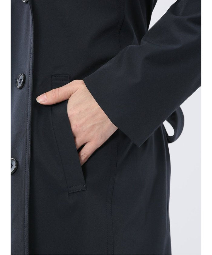 エムエフエディトリアル m.f.editorial ストレッチ 撥水 ウォッシャブル トレンチコート (紺) 紺