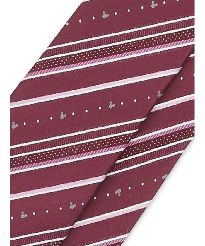 タカキュー TAKA-Q ディズニー/DISNEY シルクチェック柄 レギュラータイ 8.0cm幅 (ワイン) ワイン