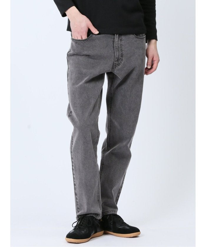 タカキュー TAKA-Q ストレッチデニム スリムパンツ(セットアップ可能) メンズ パンツ ボトム ストレッチ 伸びる カジュアル ビジネス 通勤 仕事 (グレー) グレー