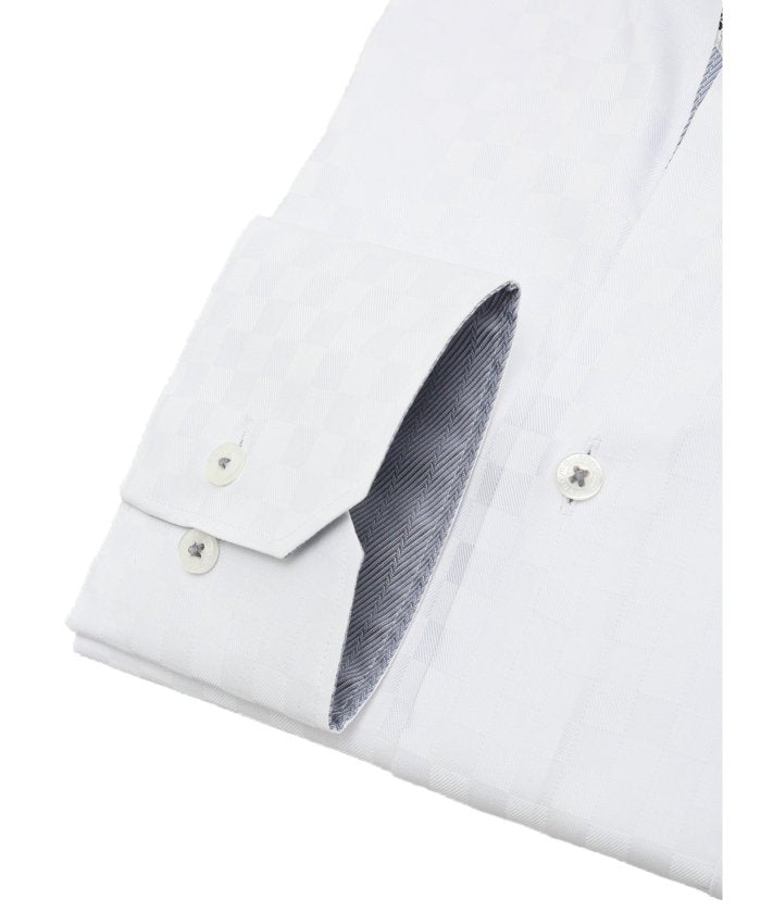 タカキュー TAKA-Q 【大きいサイズ】レノマオム/renoma HOMME 形態安定 スタンダードフィット ショートレギュラーカラースナップダウン長袖シャツ (白) 長袖 シャツ メンズ ワイシャツ ビジネス ノーアイロン 形態安定 yシャツ 速乾 白