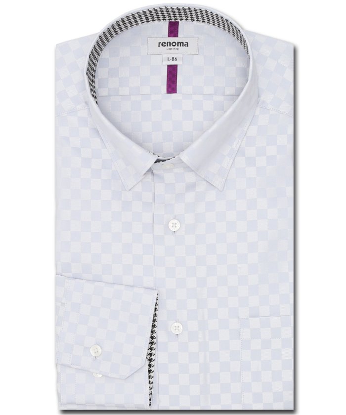 Renoma メンズ Lサイズ シャツ renoma HOMME（レノマオム） シャツ 「軽量 サッカー」レノマ オム