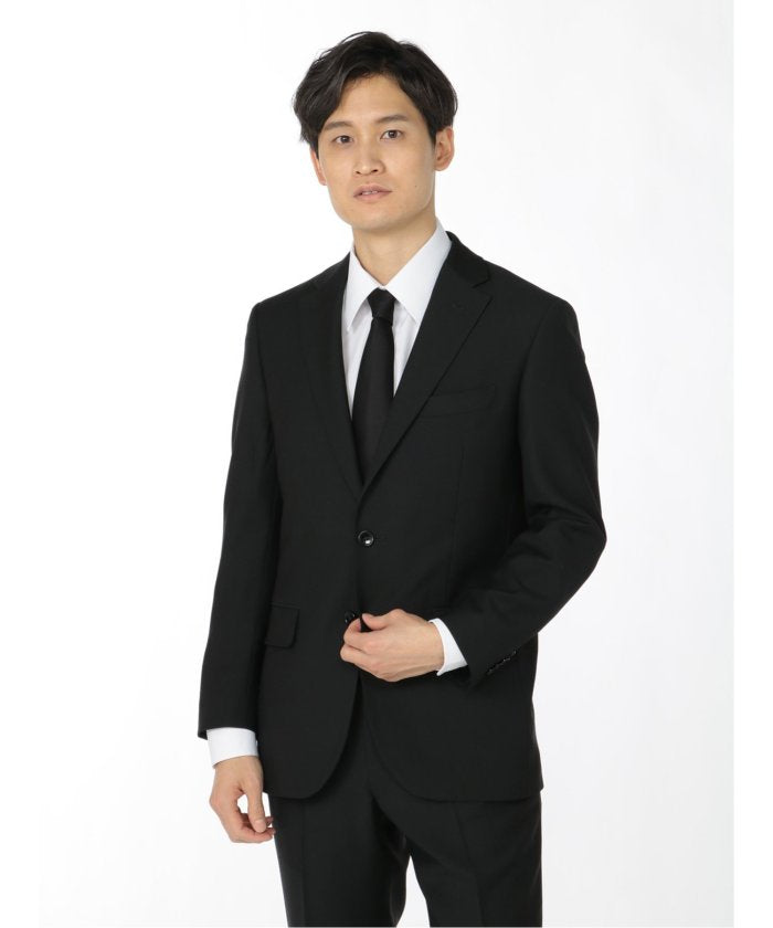 タカキュー TAKA-Q NEWモデル 2ピース フォーマルスーツ メンズ セットアップ ジャケット ビジネス カジュアル 通勤 仕事 (黒) 黒