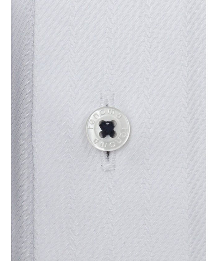 【大きいサイズ】形態安定 ショートレギュラーカラースナップダウン長袖シャツ (白) 長袖 シャツ メンズ ワイシャツ ビジネス ノーアイロン 形態安定 yシャツ 速乾 白