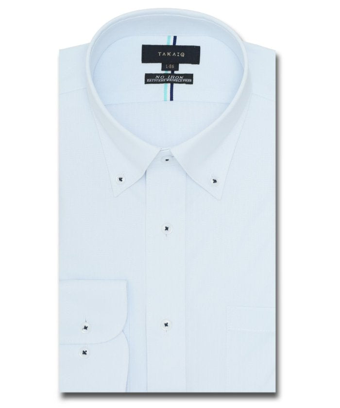 No Iron Stretch Standard Fit Button-Down Long Sleeve Knit Shirt Long S