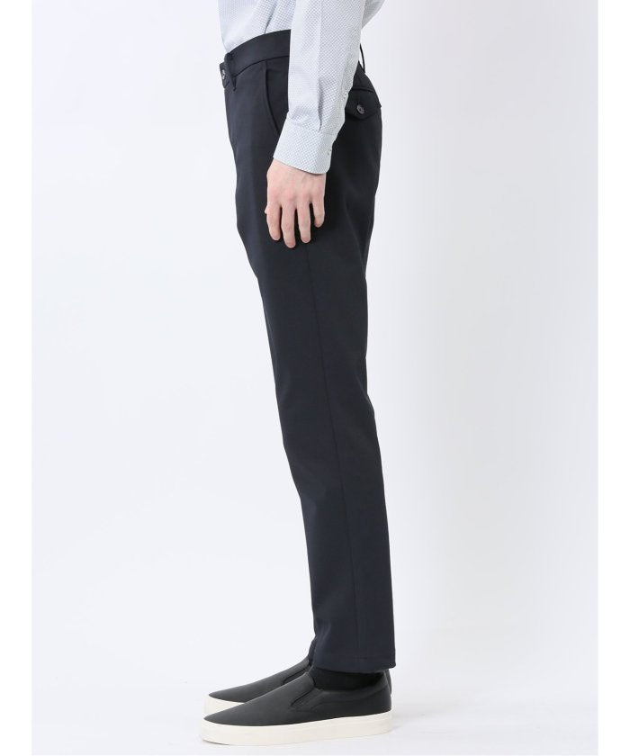 クロスストレッチ テーパードパンツ(セットアップ可能) (黒) メンズ パンツ ボトム ストレッチ カジュアル ビジネス 通勤 仕事 紺