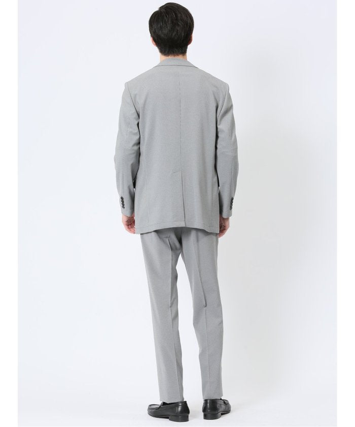 タカキュー TAKA-Q 軽量ストレッチ レギュラーフィット 2ボタン2ピーススーツ 千鳥シロ×クロ (チドリ) チドリ