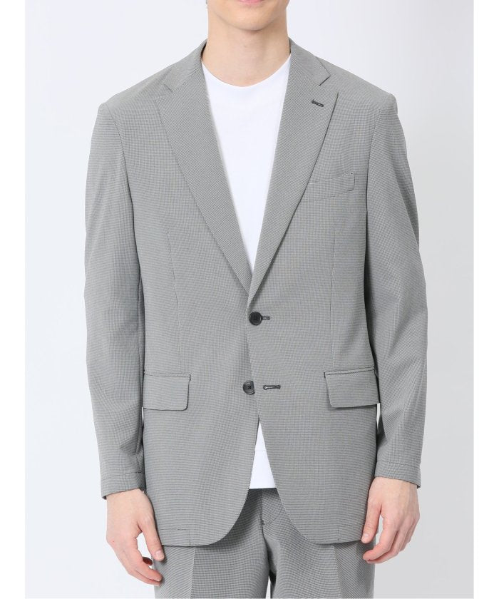 タカキュー TAKA-Q 軽量ストレッチ レギュラーフィット 2ボタン2ピーススーツ 千鳥シロ×クロ (チドリ) チドリ