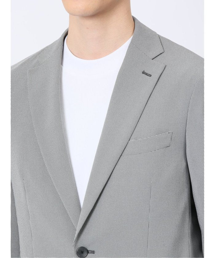 タカキュー TAKA-Q 軽量ストレッチ レギュラーフィット 2ボタン2ピーススーツ 千鳥シロ×クロ (チドリ) チドリ